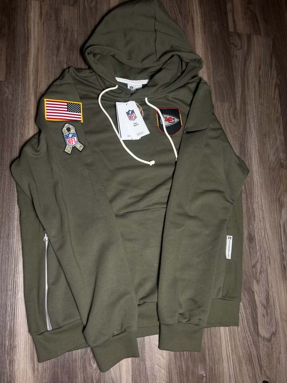 Nike Kansas City Chiefs Salute to Service Olive Pullover Hoodie